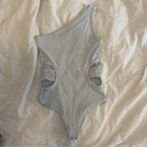 Abercrombie & Fitch baby blue cut-out bodysuit